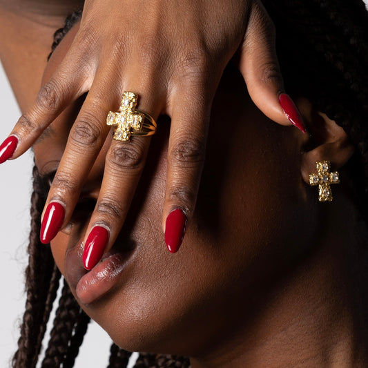 Anello Maxi Cross Vintage