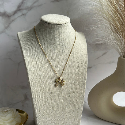 Collana Fiocco Strass