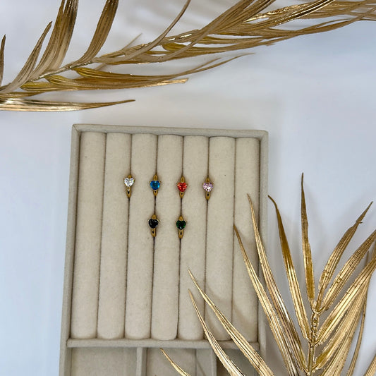 Hearts Rainbow Earrings Set