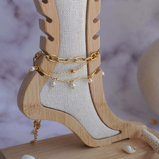 Cavigliera Tris Pearl