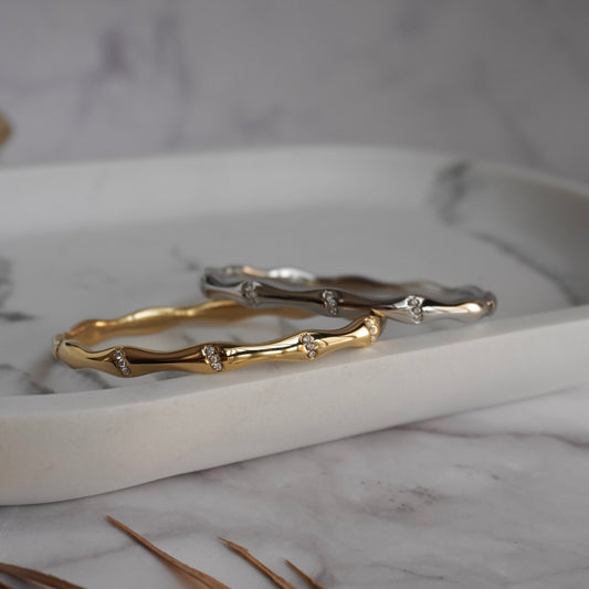 Bracciale Ondulato Strass