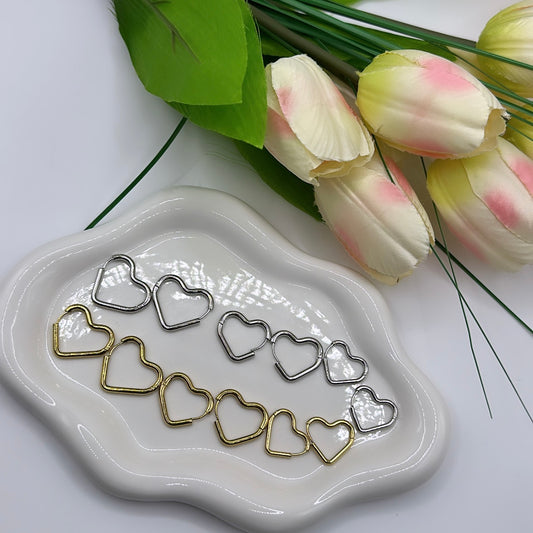 Hearts earrings set