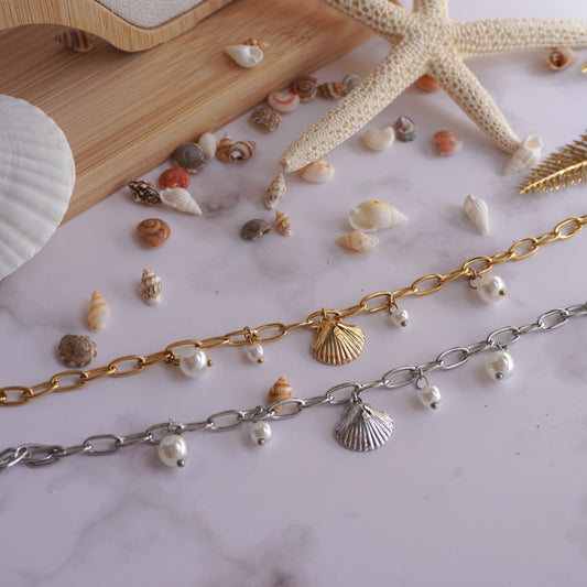 Cavigliera Conchiglia Pearl