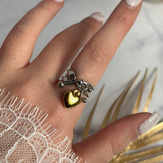 Anello Bicolor Heart