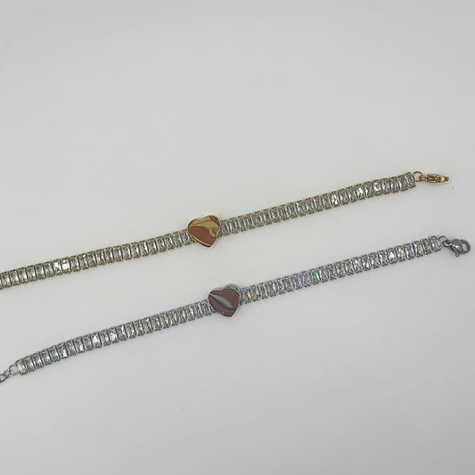 Bracciale Heart Strass
