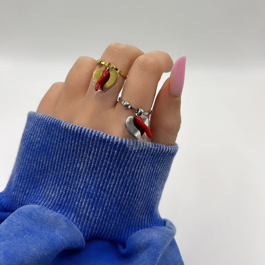 Anello Cuore Corno