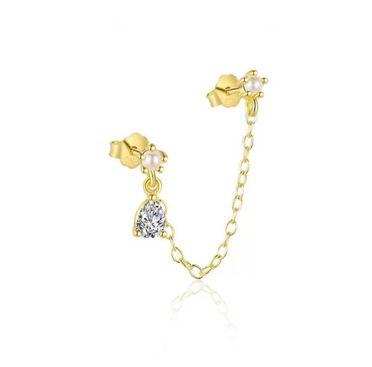 Orecchino Catena Pearl