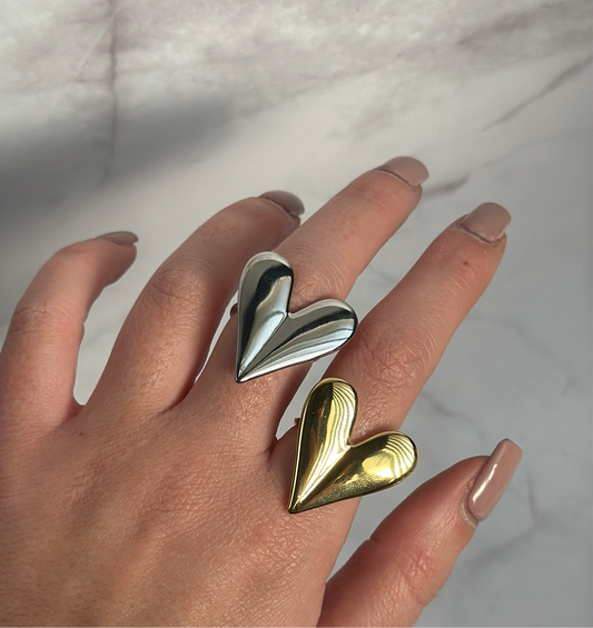Anello Big Heart Liscio